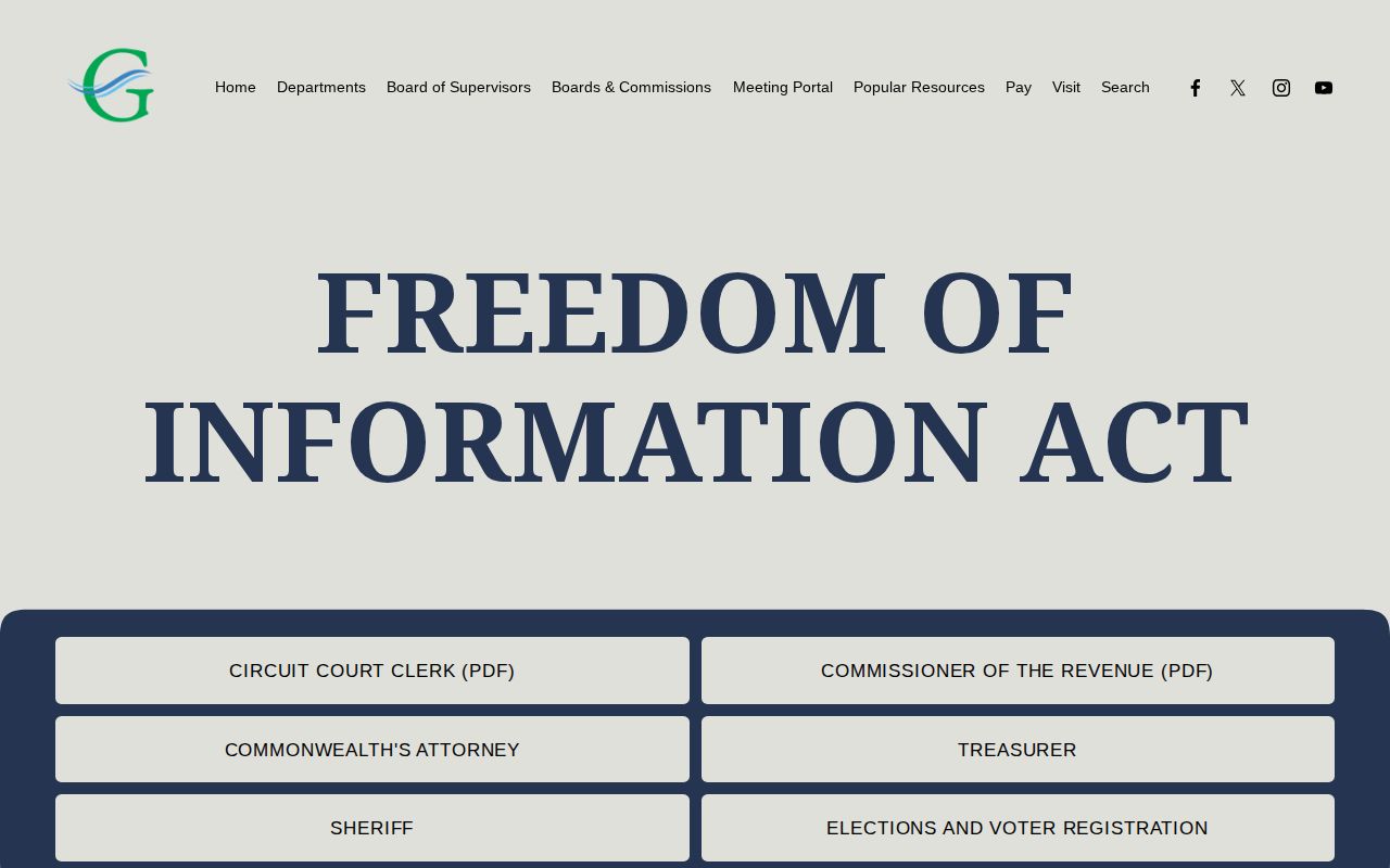 Gloucester County released inmate records request page